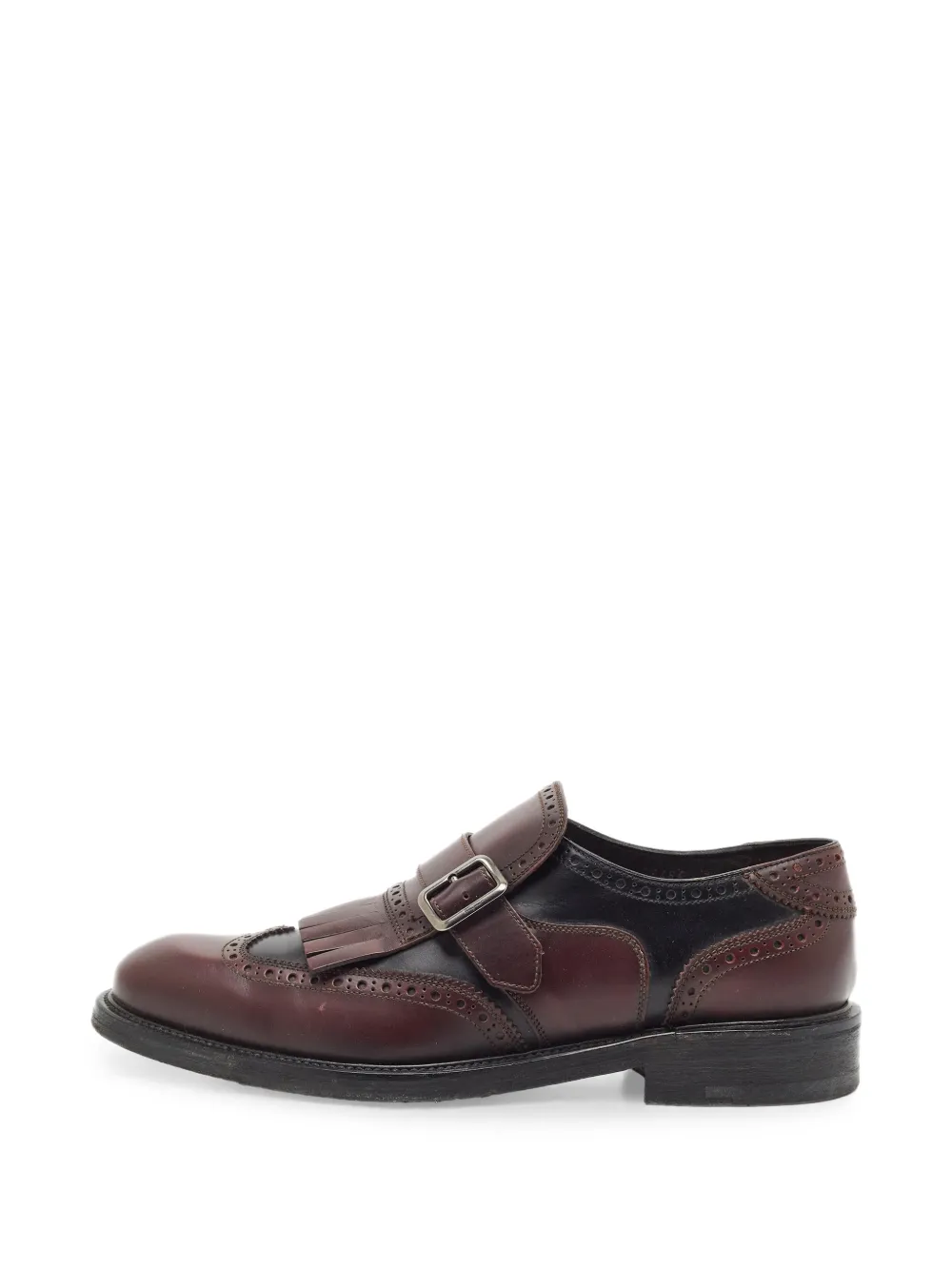 Ferragamo Pre-Owned Genesis fringe-detail monk shoes - Rosso
