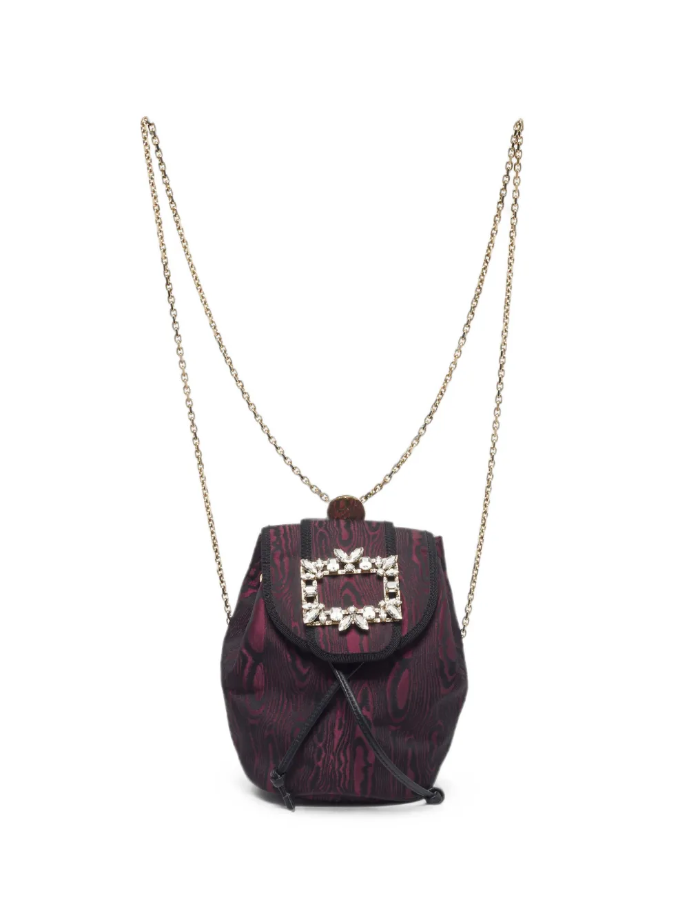 Roger Vivier Vintage crystal-embellished mini backpack - Viola