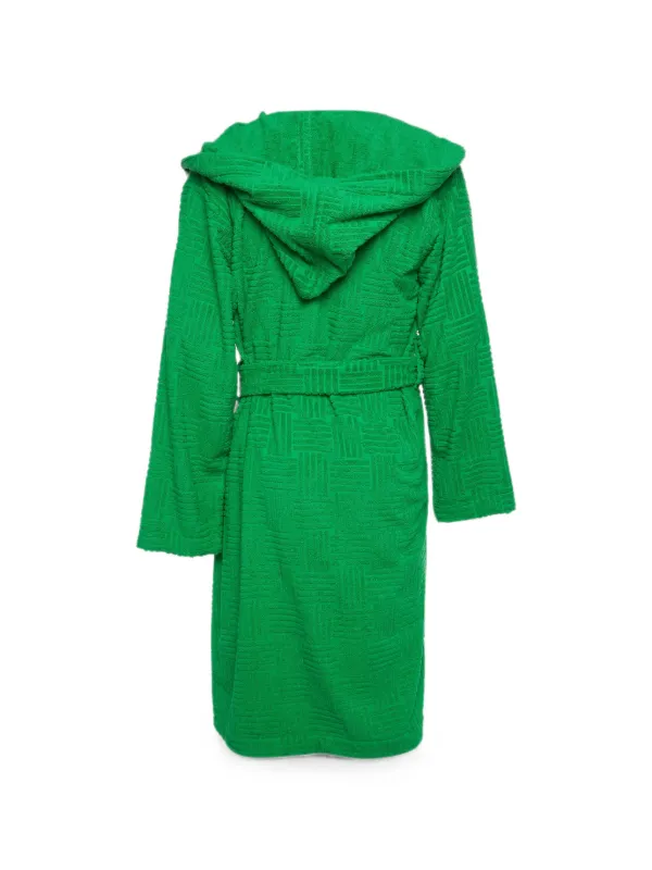 green hooded dressing gown Green Hooded Fleece Dressing Gown | Lingerie