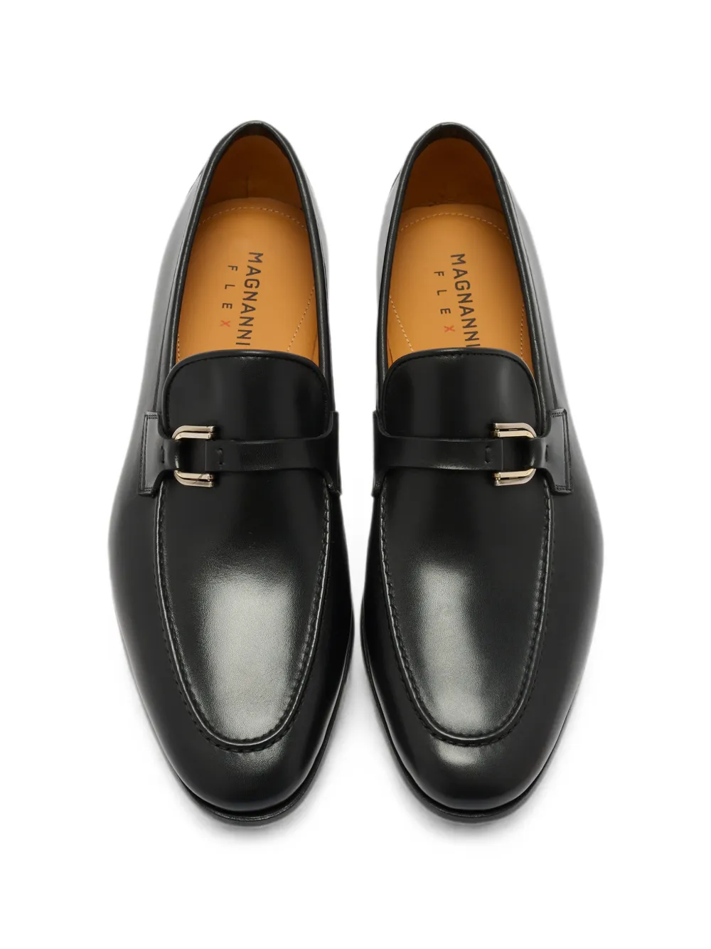 Magnanni buckle-detail leather loafers Zwart