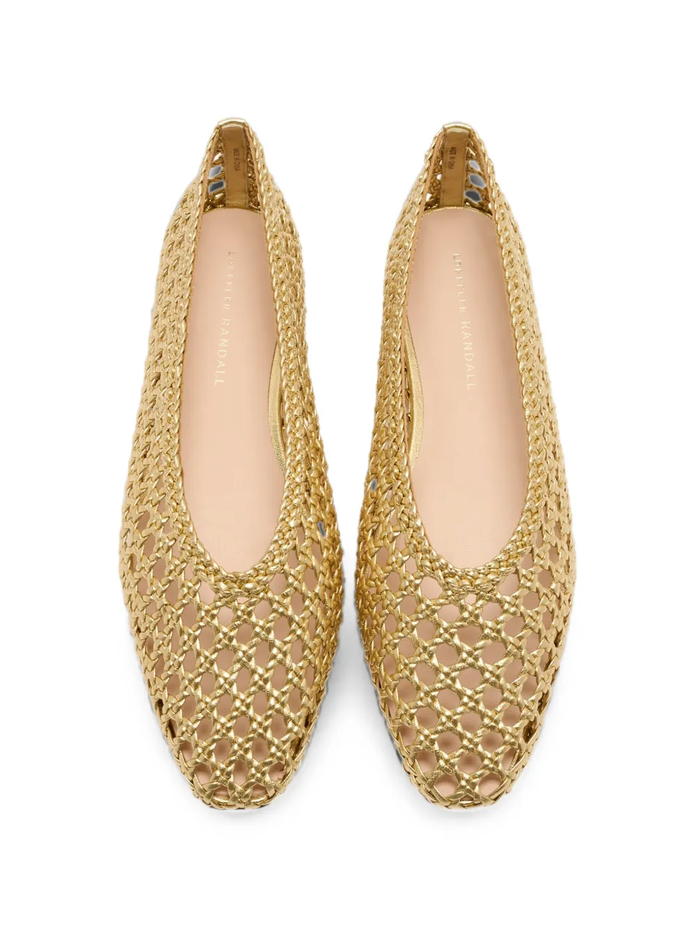 Loeffler Randall Emery gold ballet flats Goud