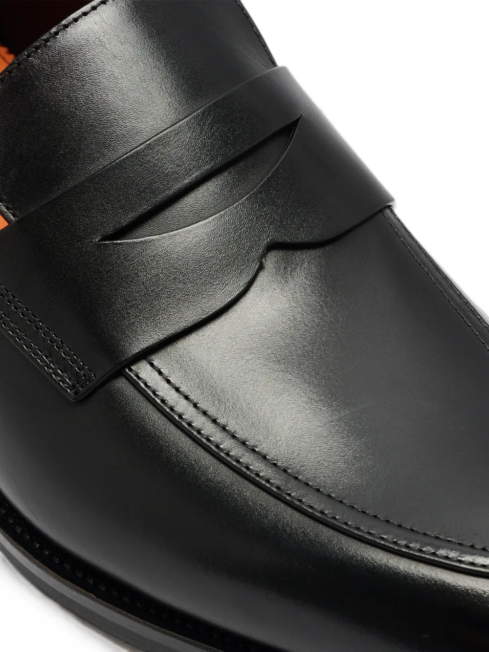 Santoni leather loafers Zwart