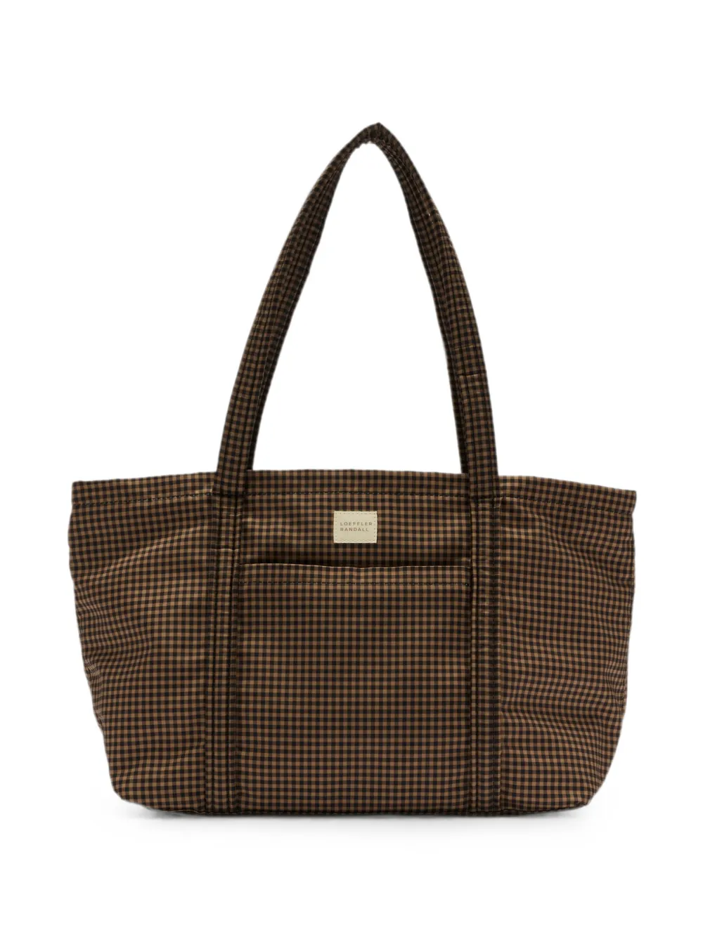 Loeffler Randall Mira gingham-check tote bag - Marrone