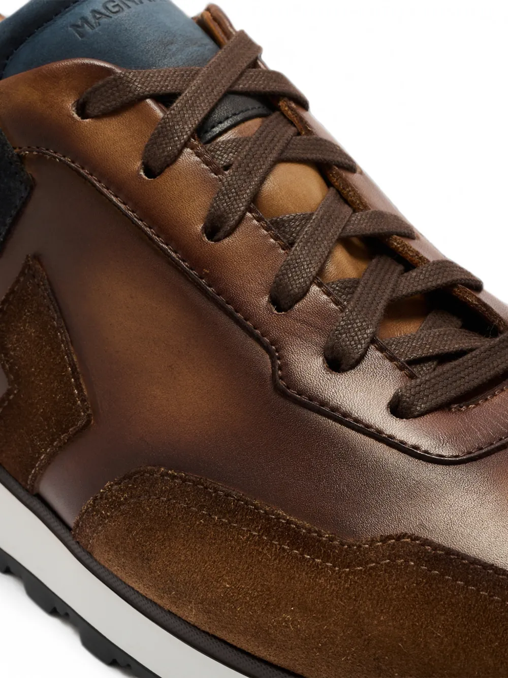 Magnanni panelled leather sneakers Bruin