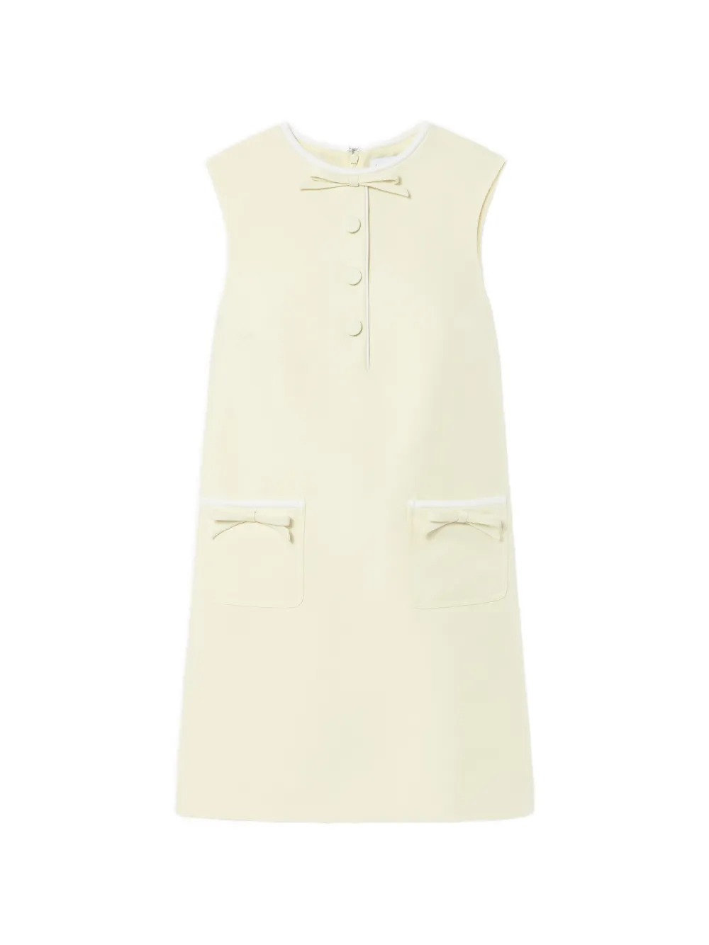 Self-Portrait bow-detail sleeveless mini dress - Gelb