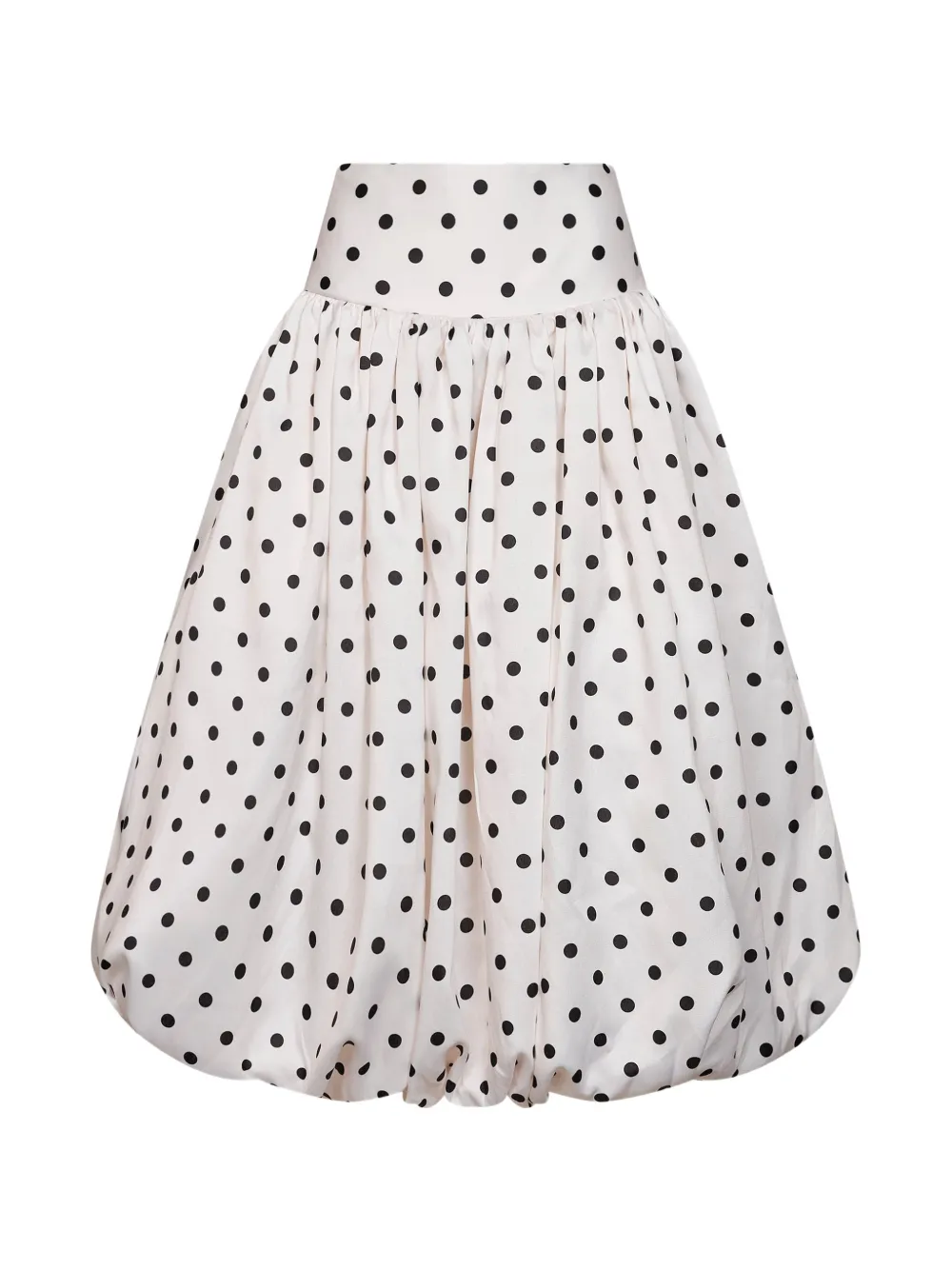 Self-Portrait polka-dot bubble-hem midi skirt - Weiß