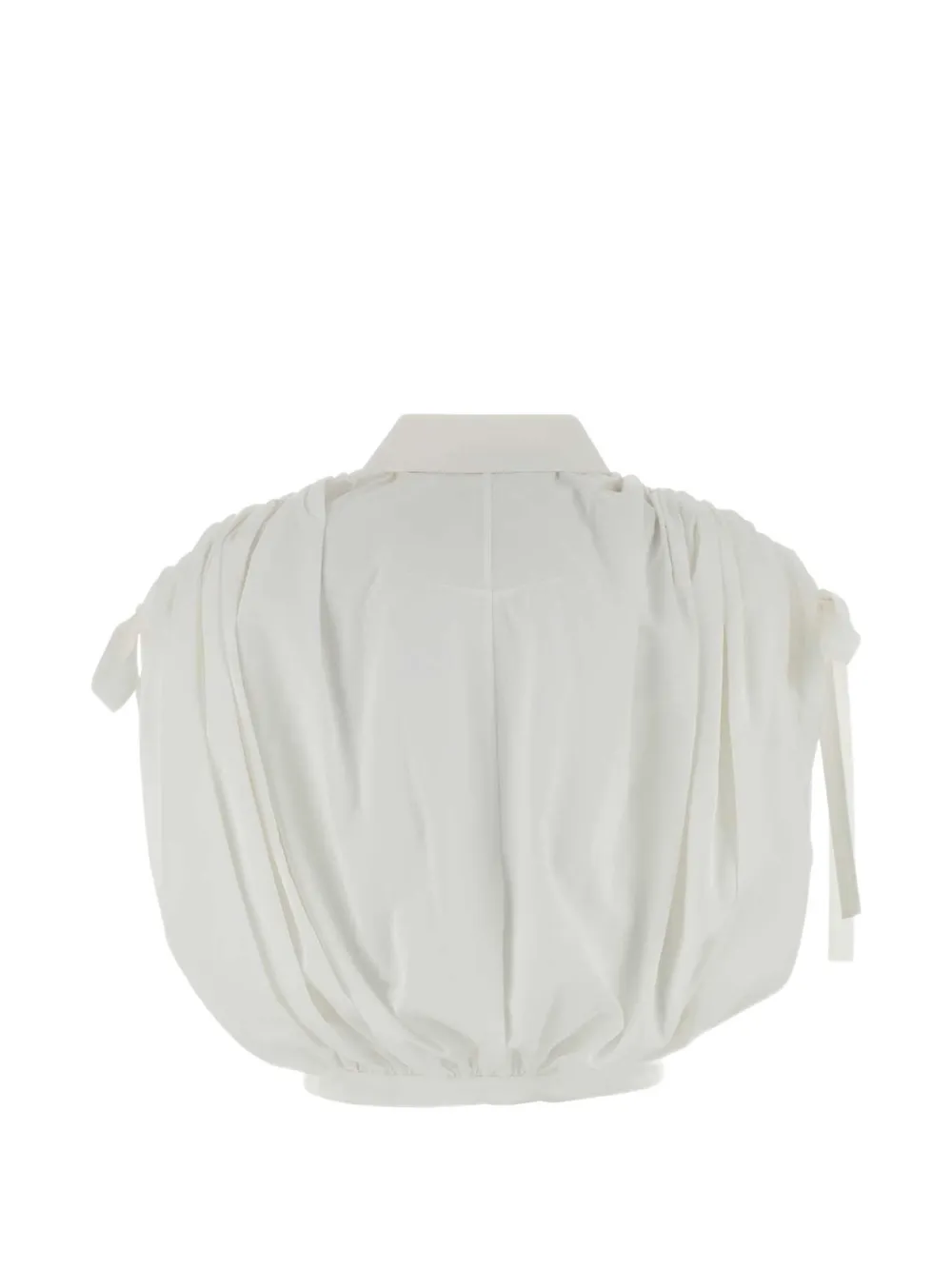  Givenchy Camisa Fruncida Con Cierre De Lazo - Blanco 