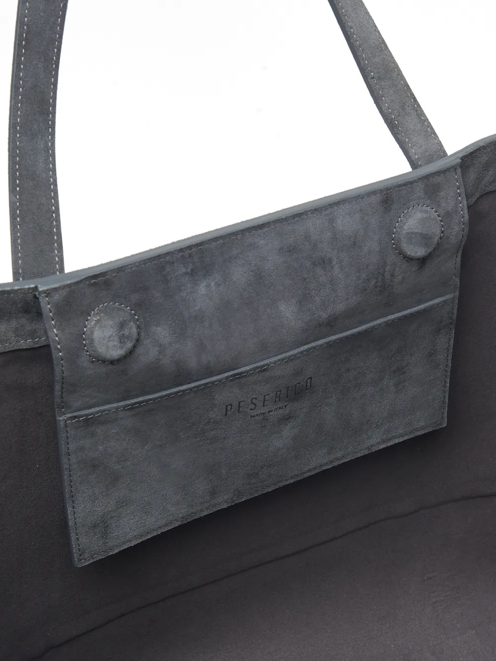 Peserico Suède shopper met kralen afwerking Grijs