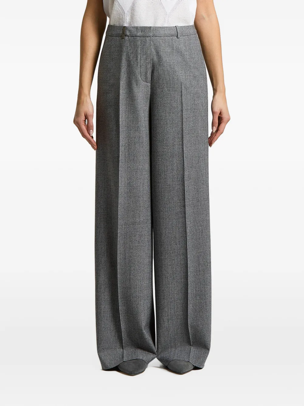 Peserico pressed-crease trousers - Grigio