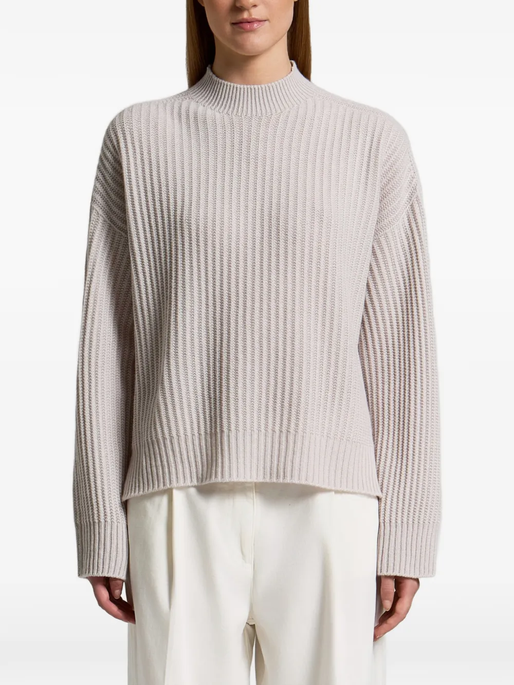 Peserico ribbed-knit mock-neck sweater