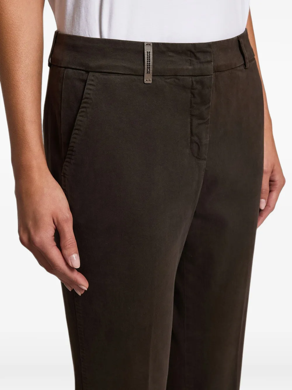 Peserico Straight pantalon Bruin
