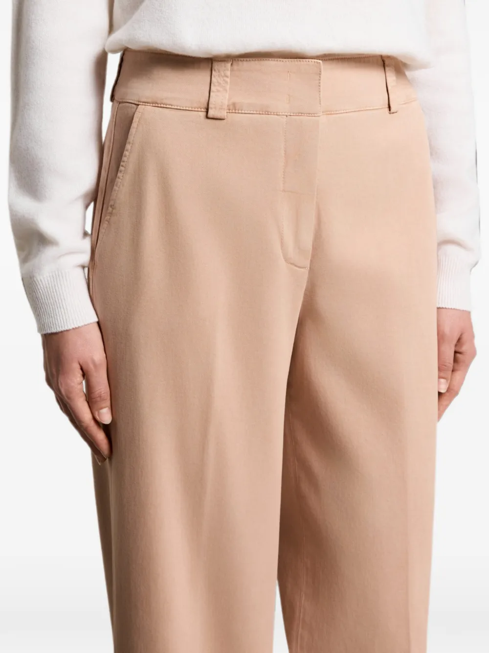 Peserico Pantalon met paspelzak Beige
