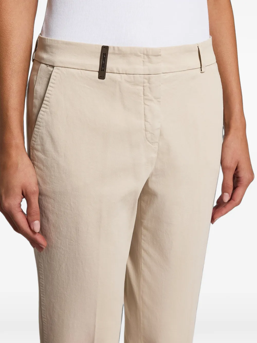 Peserico Pantalon met kralen Beige
