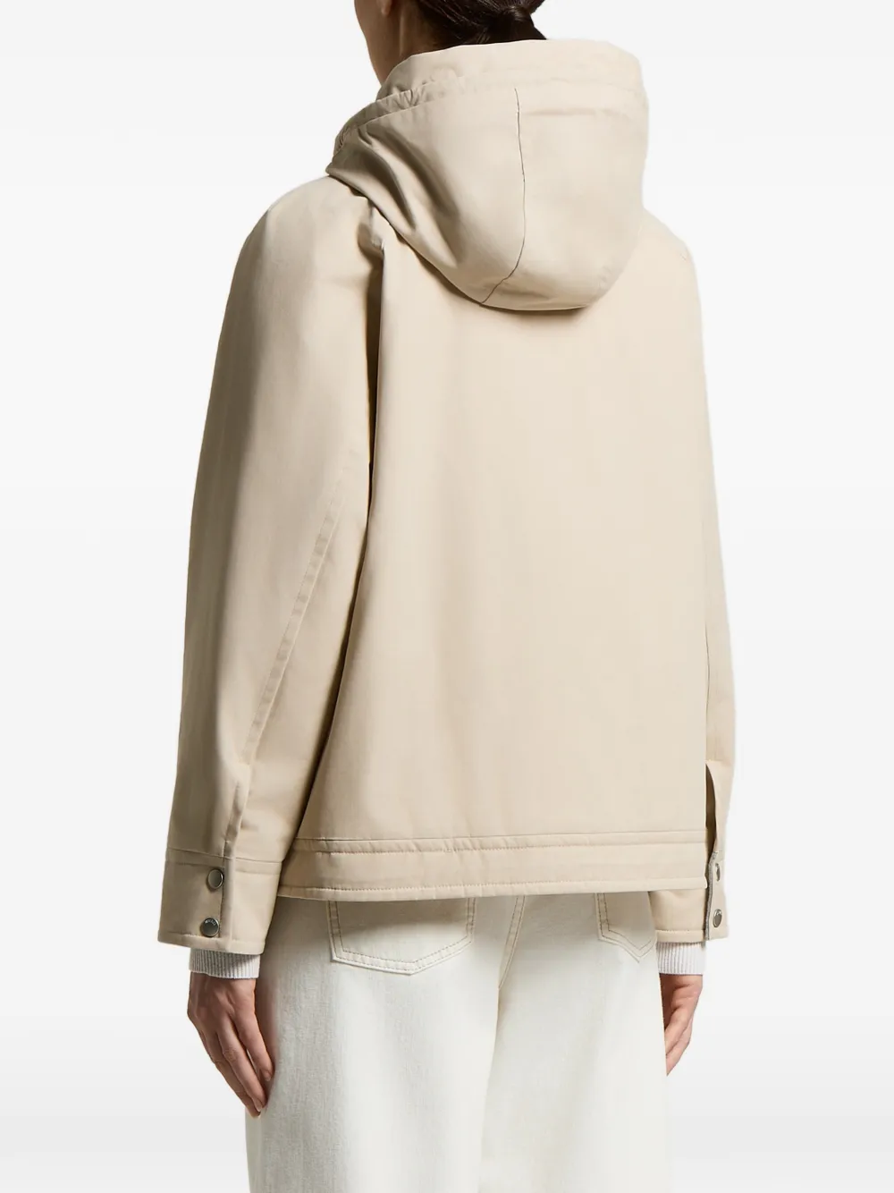 Peserico Jas met raglan mouwen en capuchon Beige