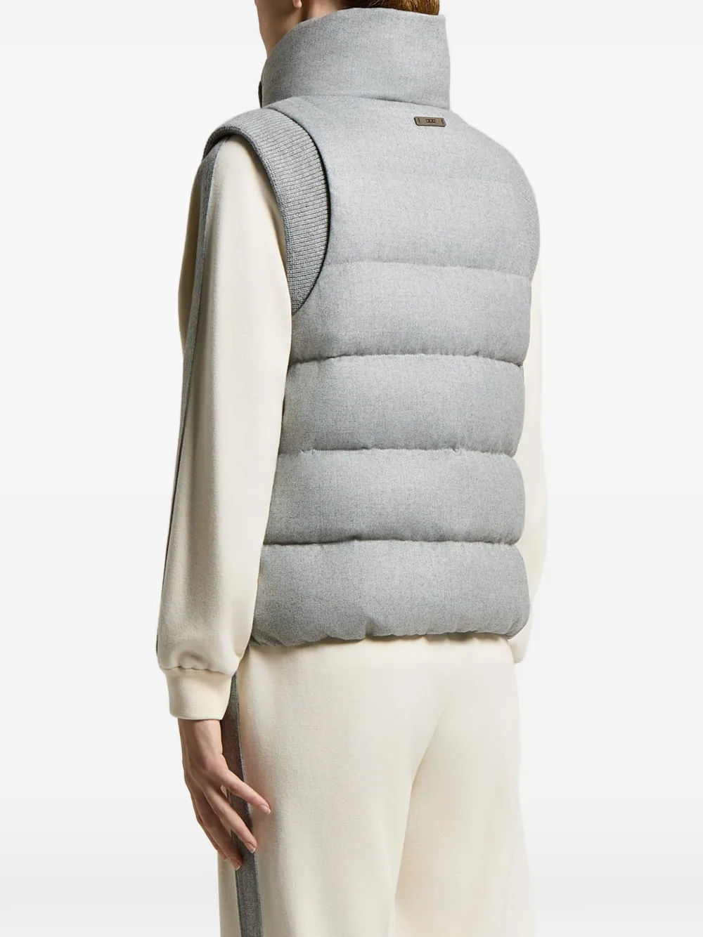 Peserico Bodywarmer met hoge hals Grijs