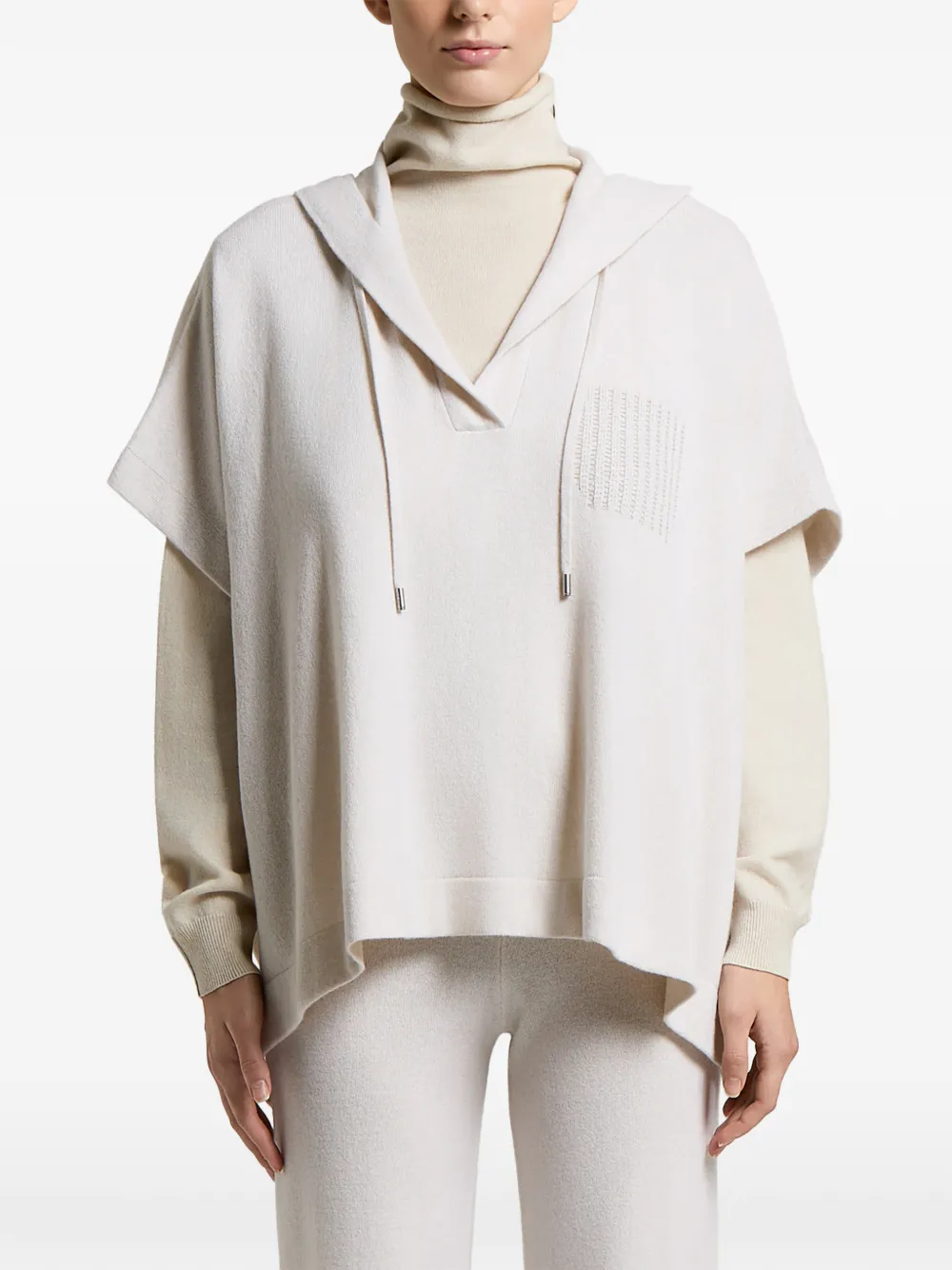 Peserico short-sleeve hoodie - Nude