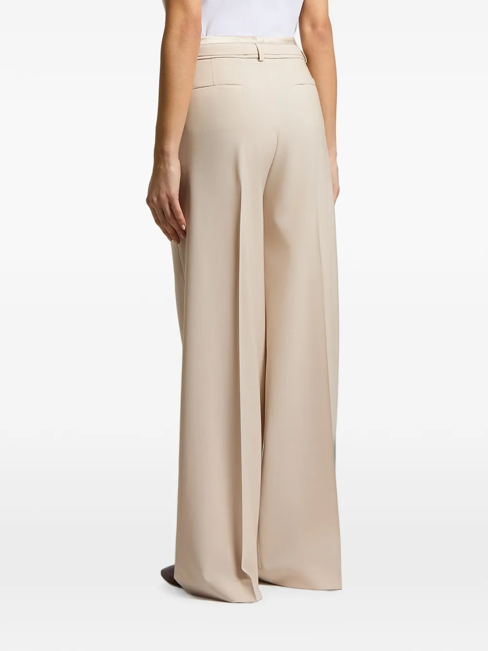 Peserico Plooibroek met ceintuur Beige