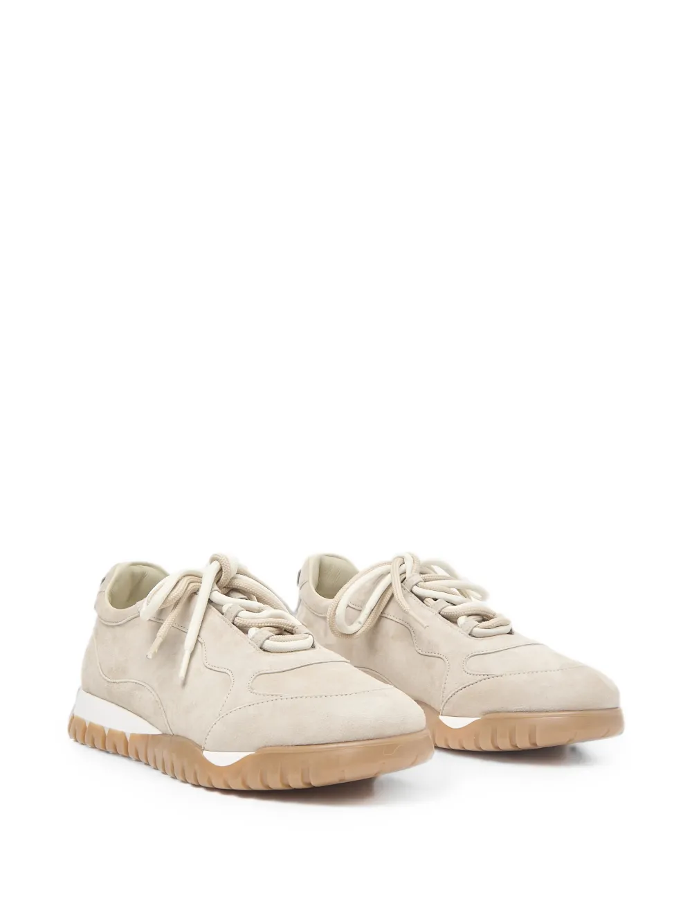 Peserico Suède sneakers met vlakken Beige