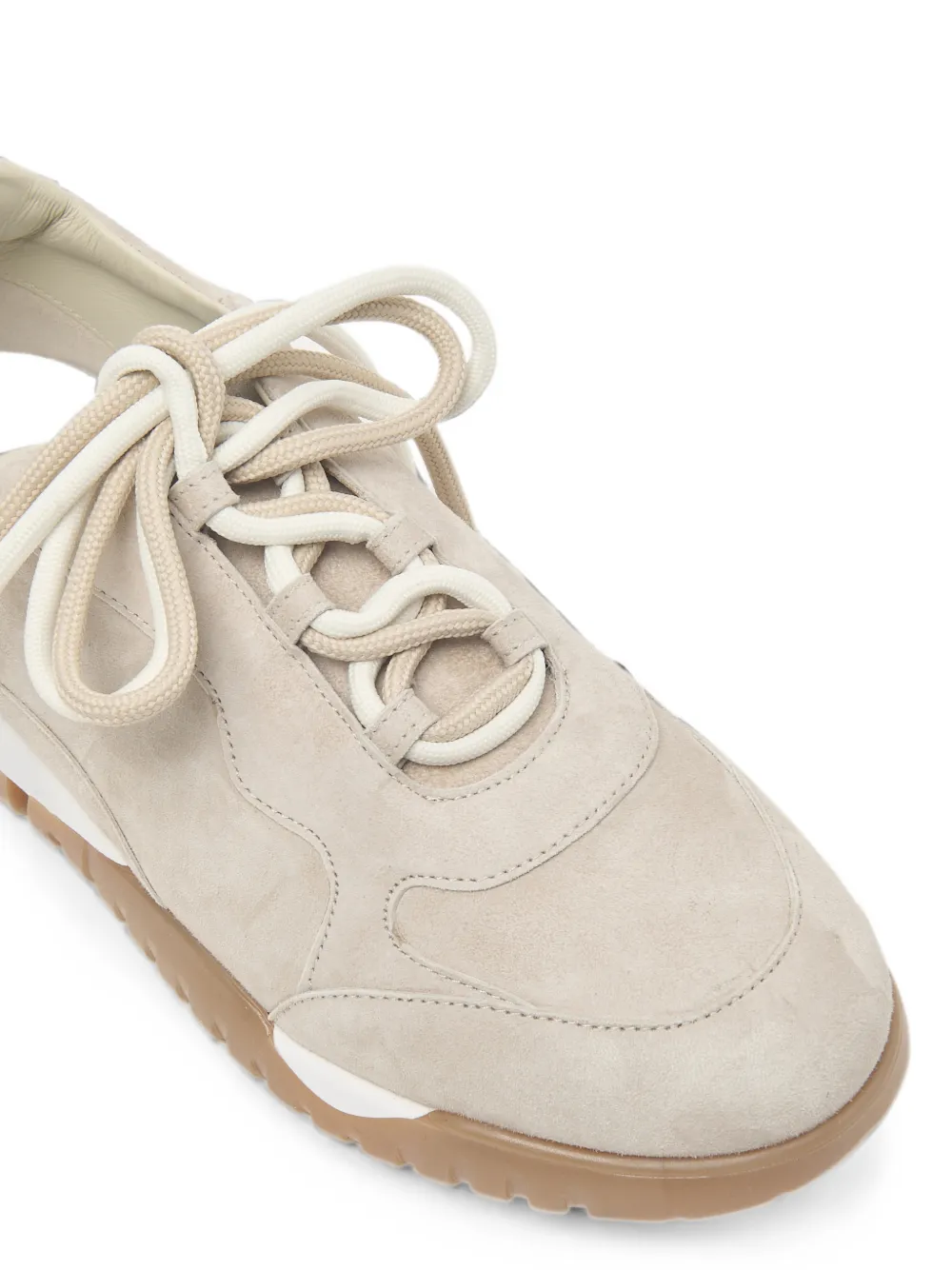 Peserico Suède sneakers met vlakken Beige