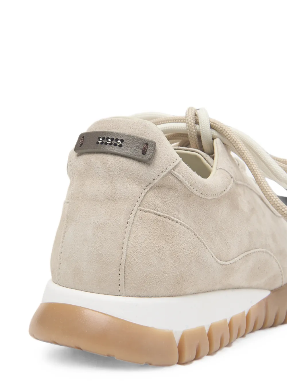Peserico Suède sneakers met vlakken Beige