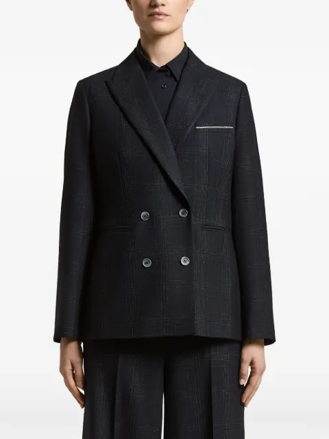 Peserico double-breasted checked jacket