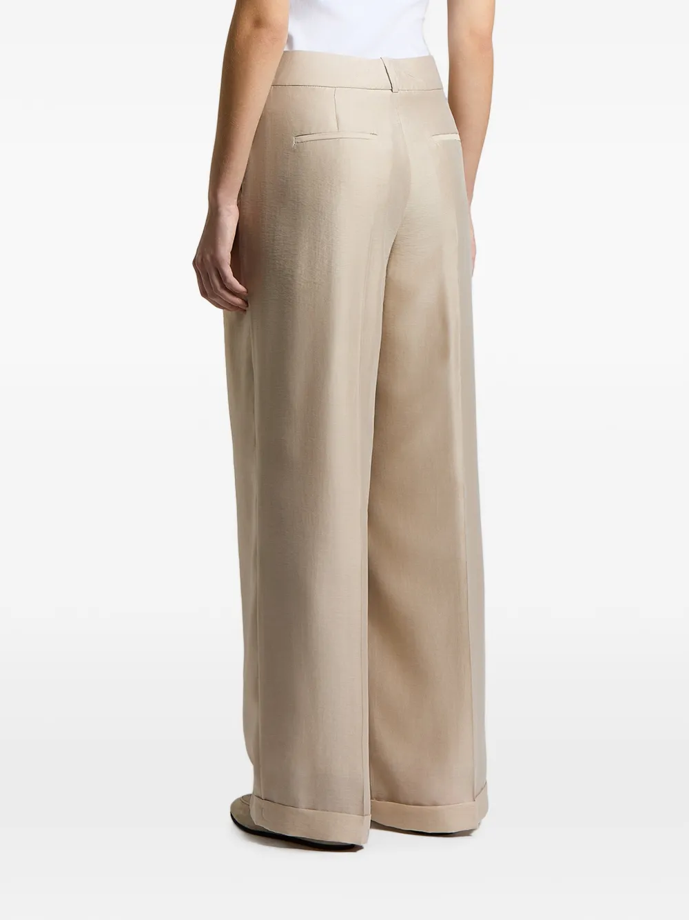 Peserico Broek met geplooid detail Beige