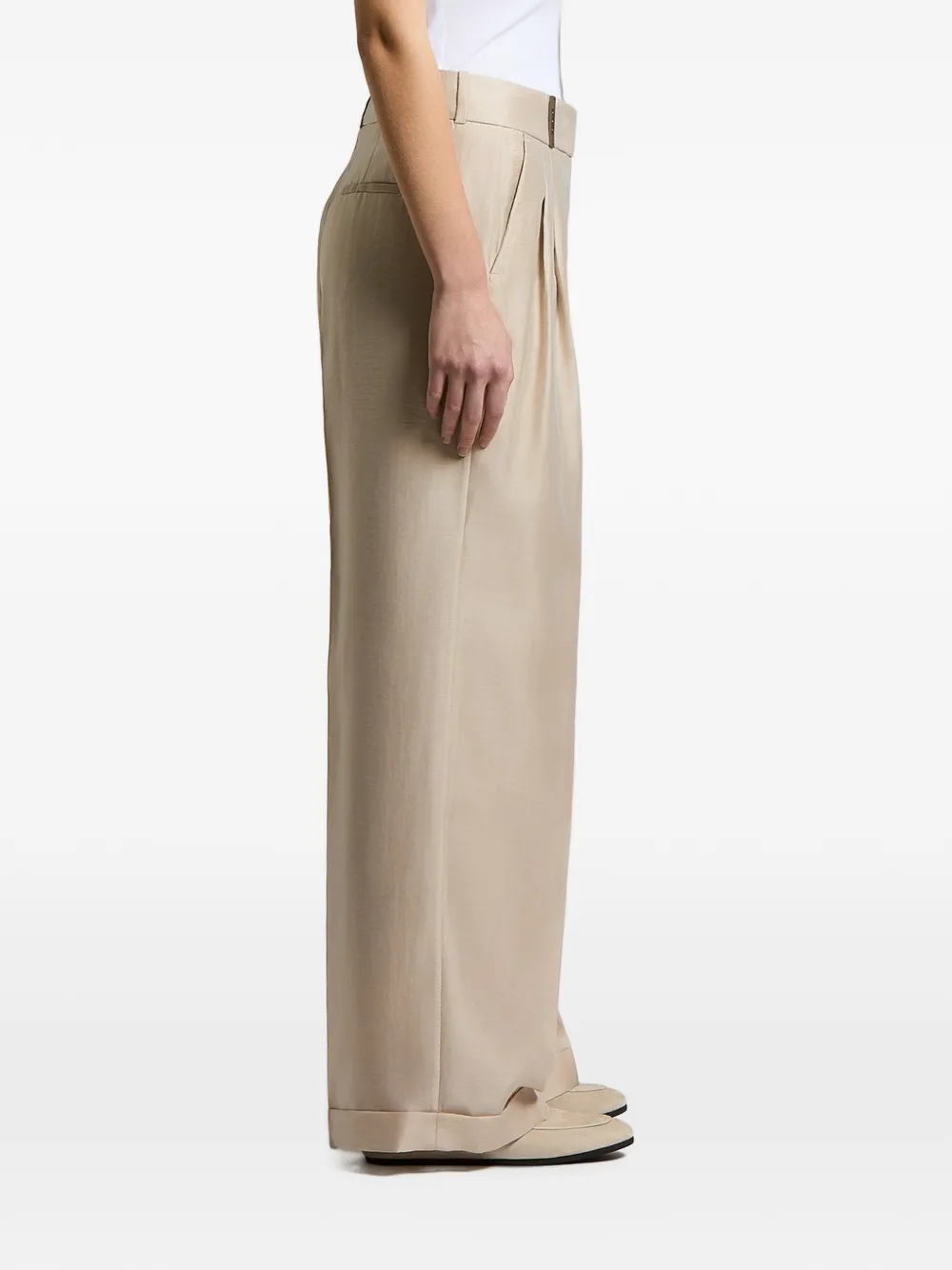 Peserico Broek met geplooid detail Beige