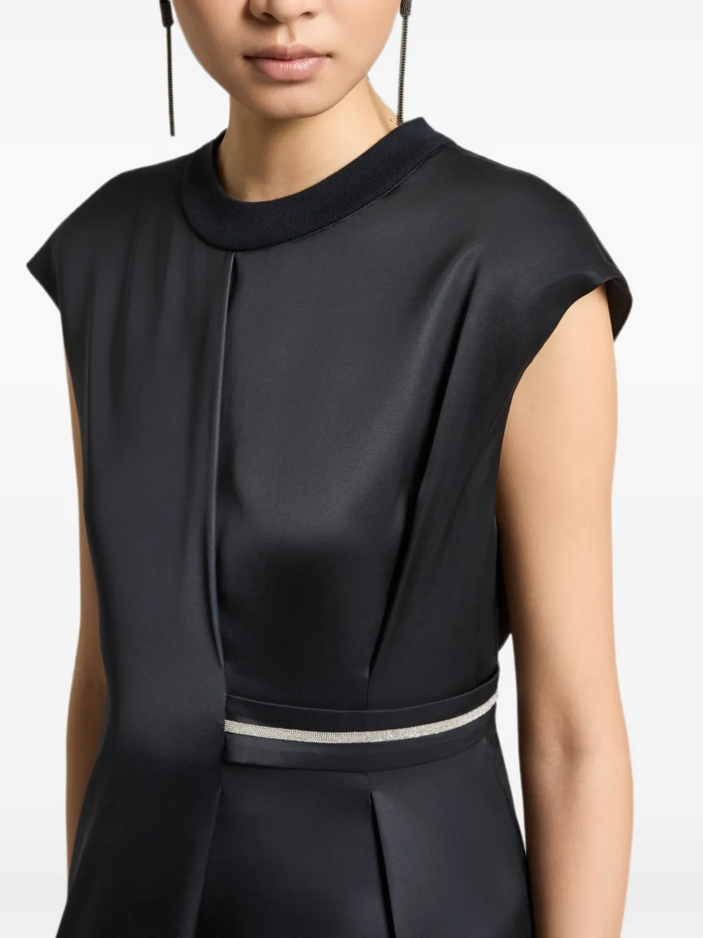 Peserico Midi-jurk met kettingdetail Blauw
