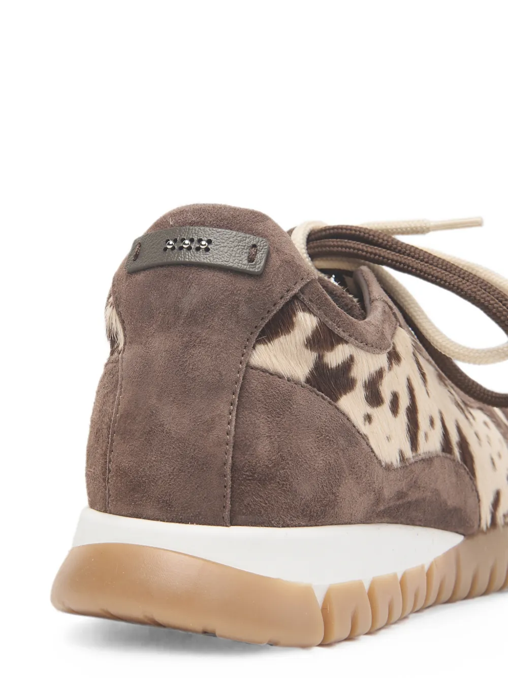 Peserico Sneakers met dierenprint Bruin