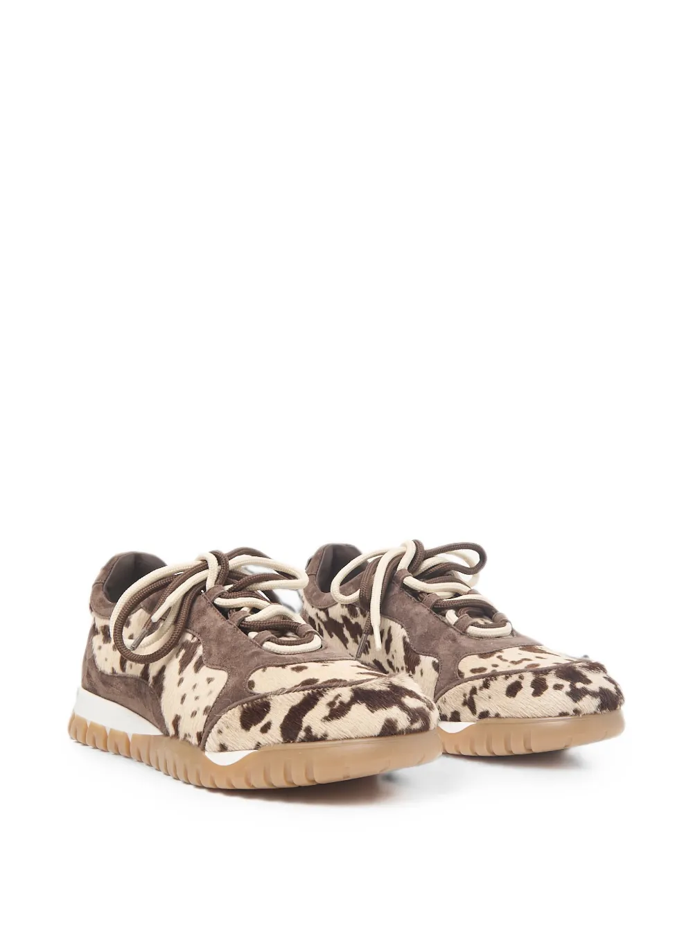 Peserico Sneakers met dierenprint Bruin