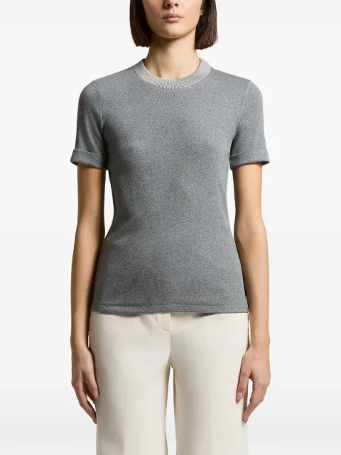 Peserico ribbed-knit short-sleeve T-shirt