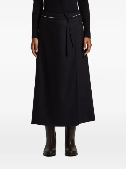 Peserico wrap-style belted midi skirt