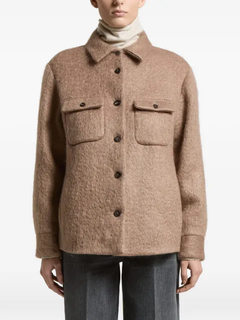 Peserico button-up chest-pocket jacket