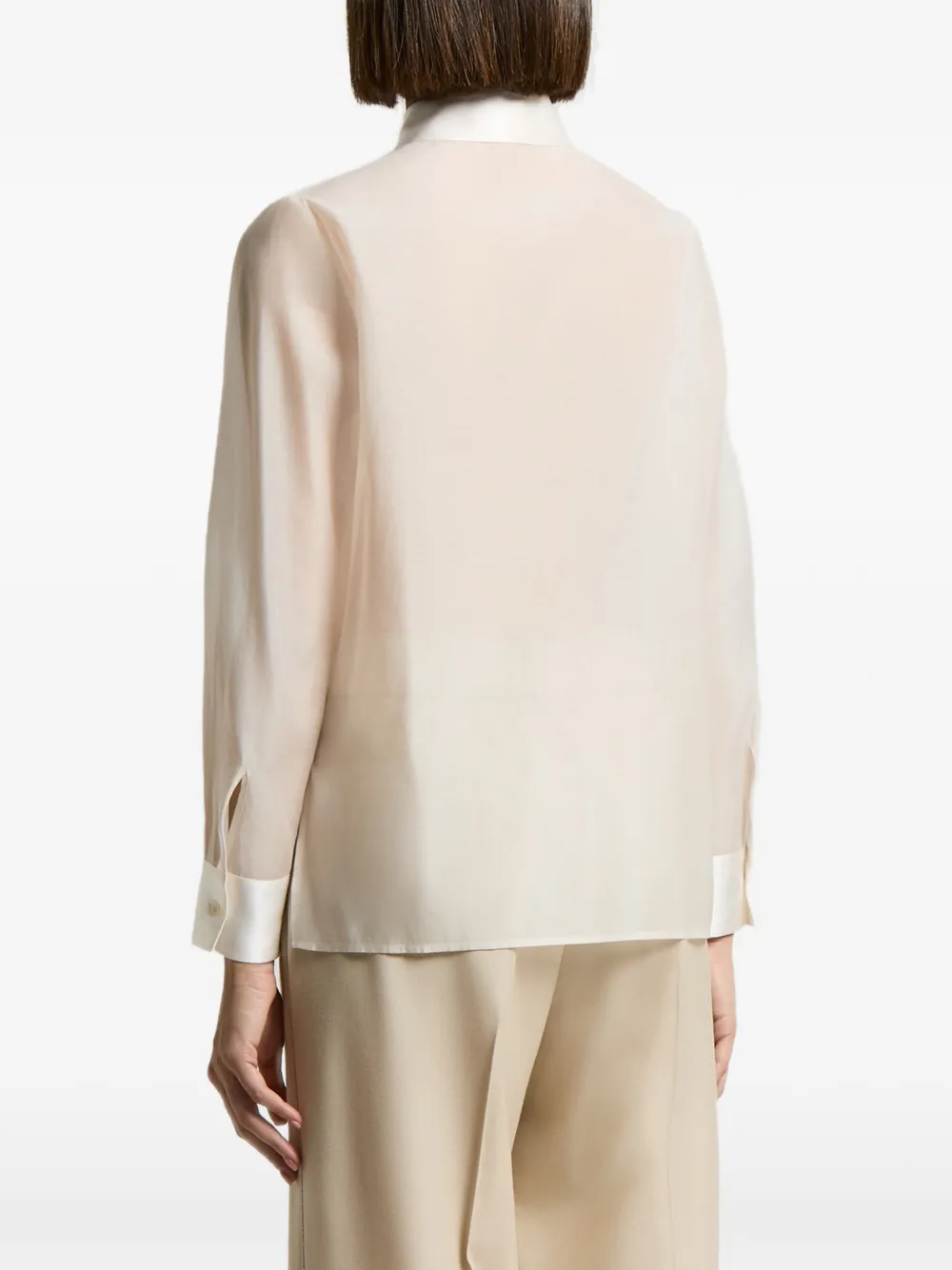 Peserico Zijden blouse Beige