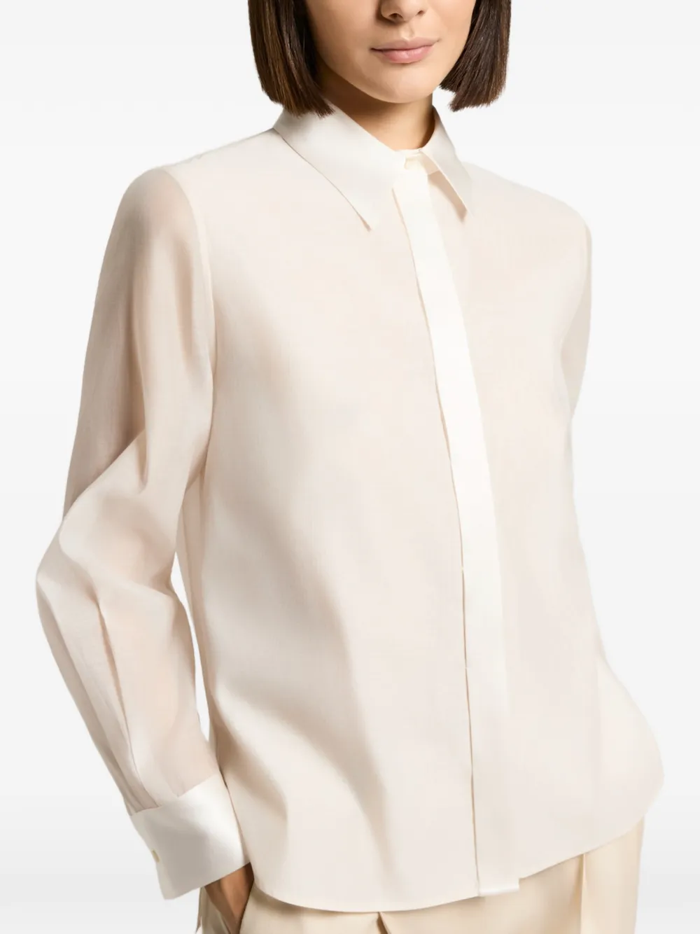 Peserico Zijden blouse Beige