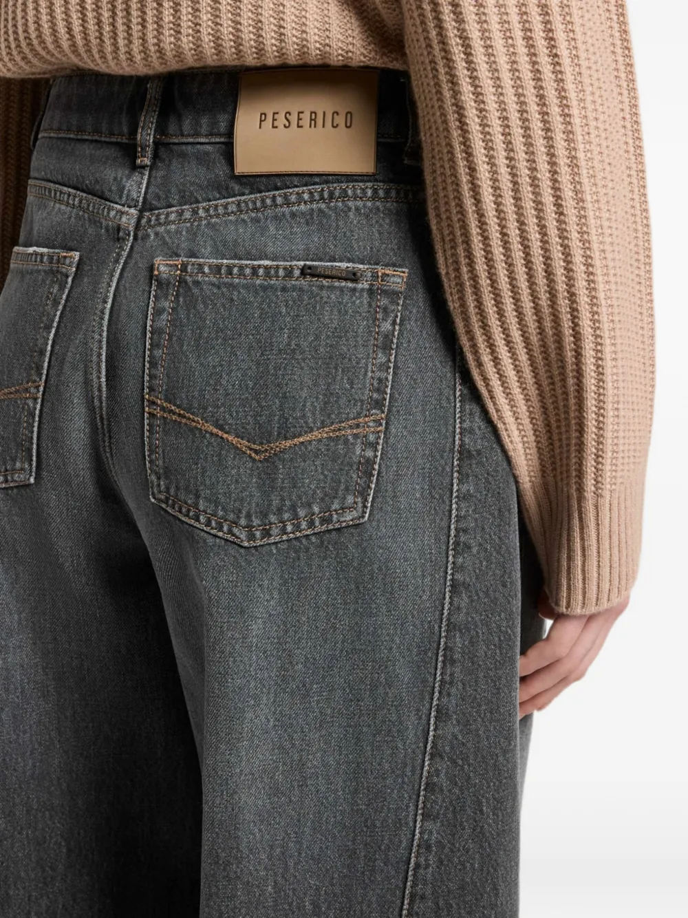 Peserico Jeans met vervaagd effect Grijs