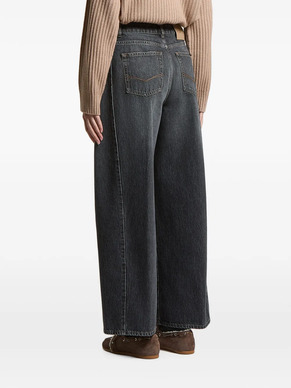 Peserico Jeans met vervaagd effect Grijs