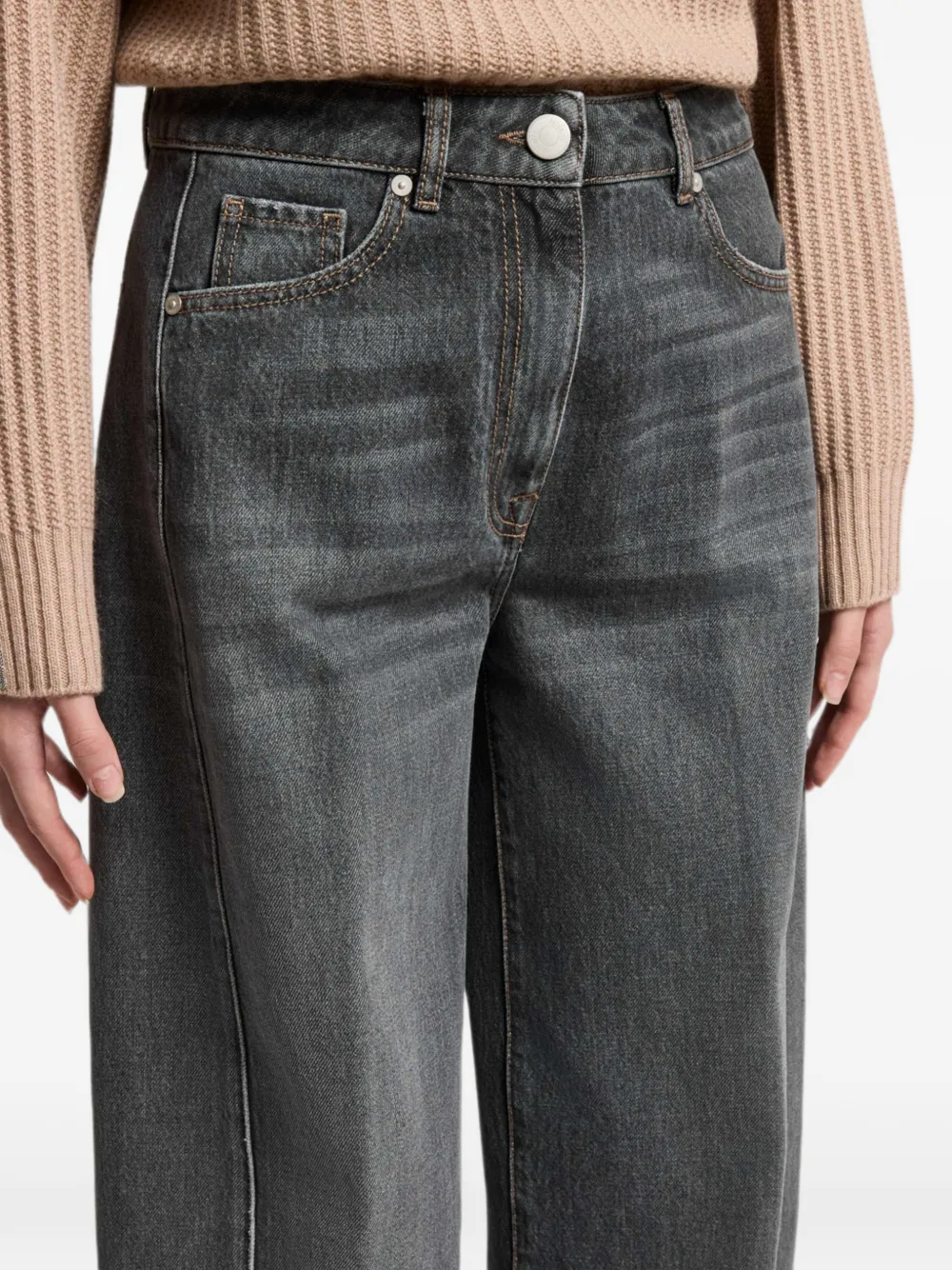 Peserico Jeans met vervaagd effect Grijs