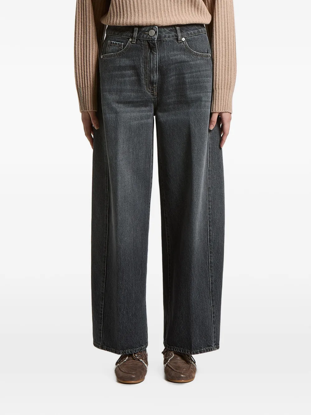 Peserico Jeans a gamba ampia - Grigio