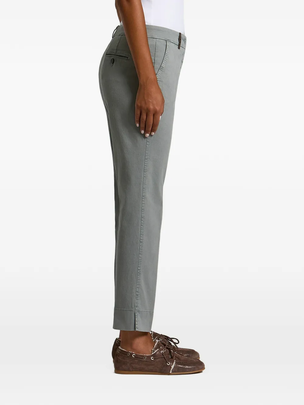 Peserico pressed-crease cropped trousers Groen