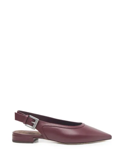 Peserico zapatillas de piel con tira trasera
