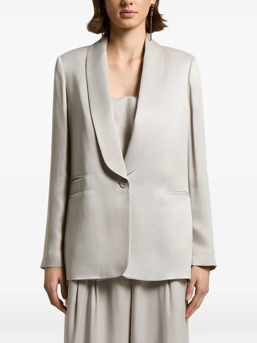 Peserico shawl-lapel single-breasted jacket
