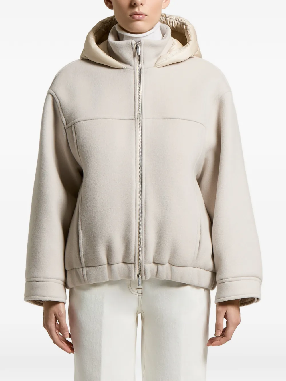 Peserico hooded zip-up jacket - Toni neutri