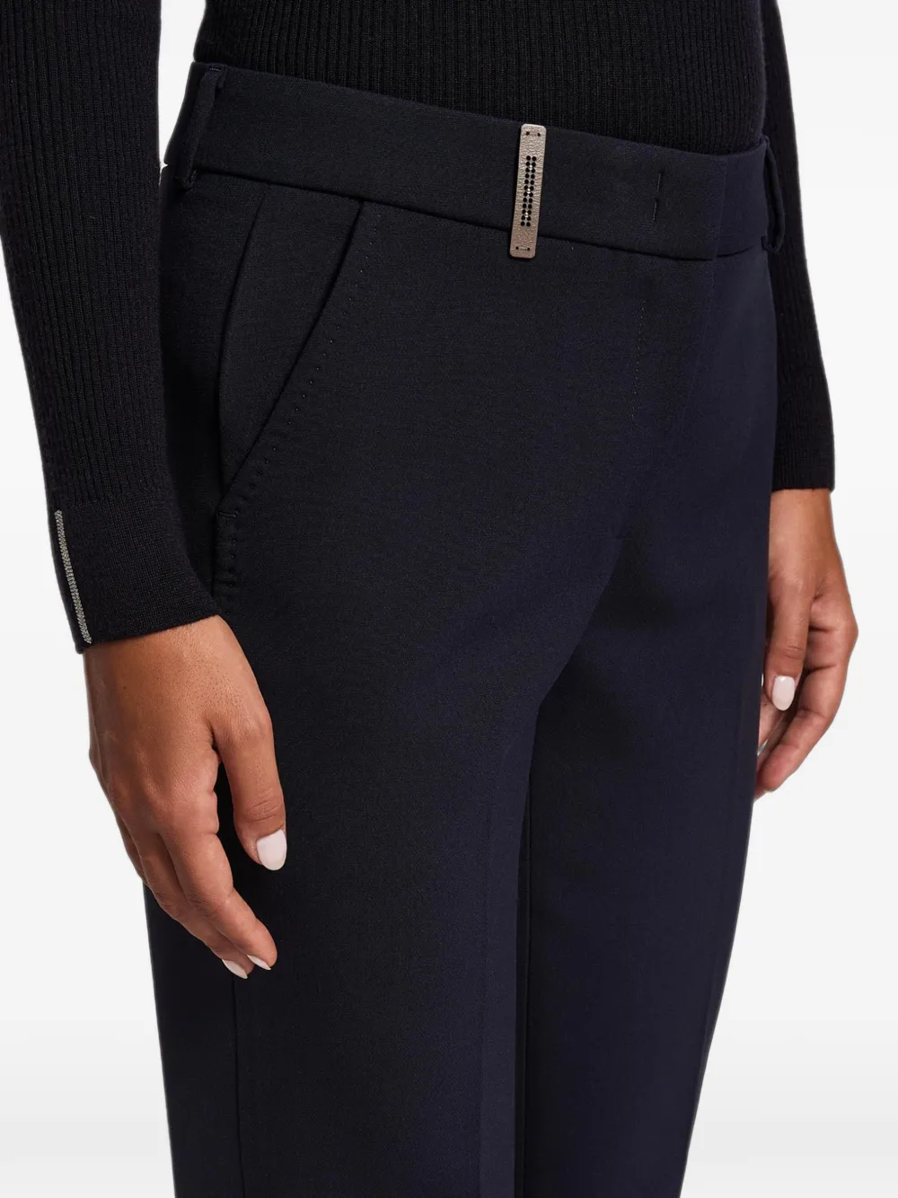 Peserico Cropped broek Blauw