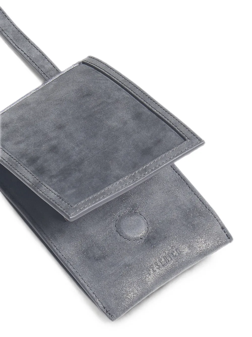 Peserico Suède mini-crossbodytas met omslag Grijs