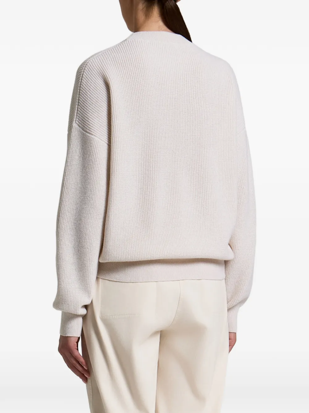 Peserico Ribgebreide trui Beige