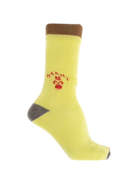 Marni logo-intarsia ribbed-trim socks