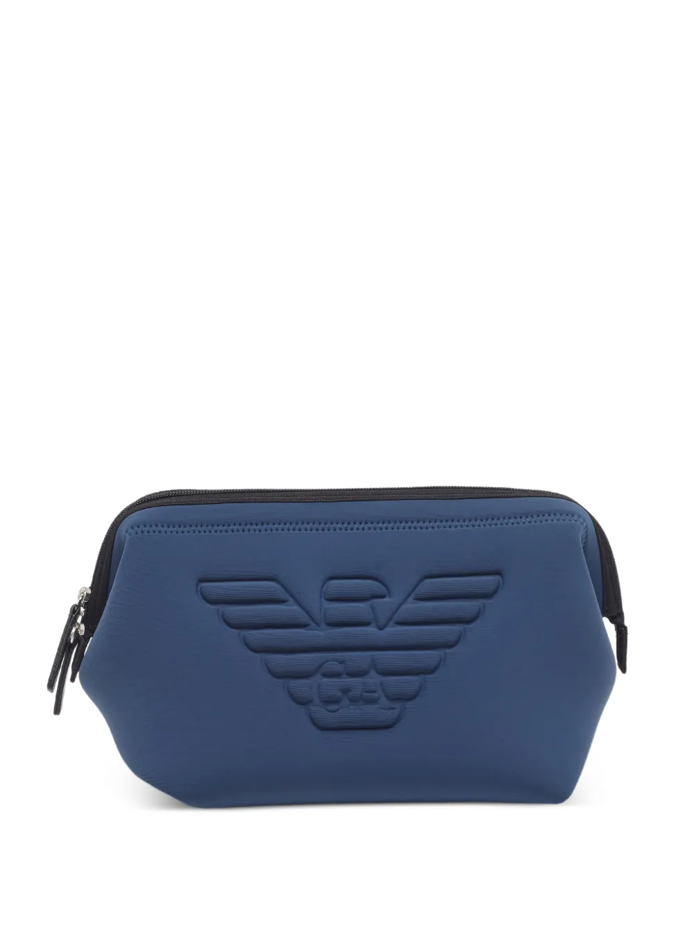 Emporio Armani Pre-Owned zip-up clutch bag - Blue