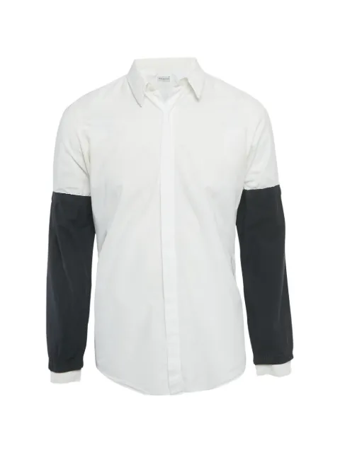 Dries Van Noten Pre-Owned layered-sleeve cotton shirt