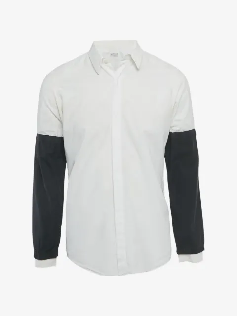 Dries Van Noten Pre-Owned layered-sleeve cotton shirt